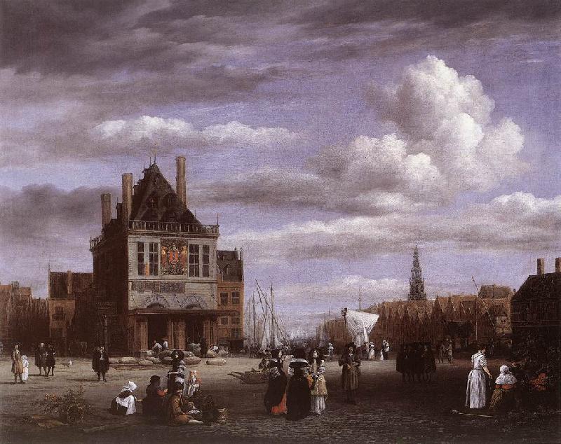 Jacob van Ruisdael The Dam Square in Amsterdam oil painting image
